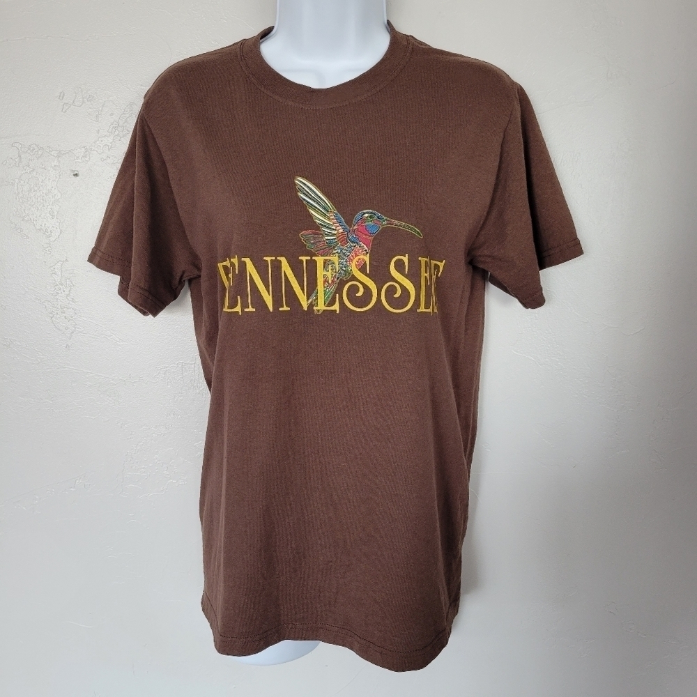 Jerzees Heavyweight Blend Unisex Small Brown Short Sleeve T-shirt Tennessee Bird